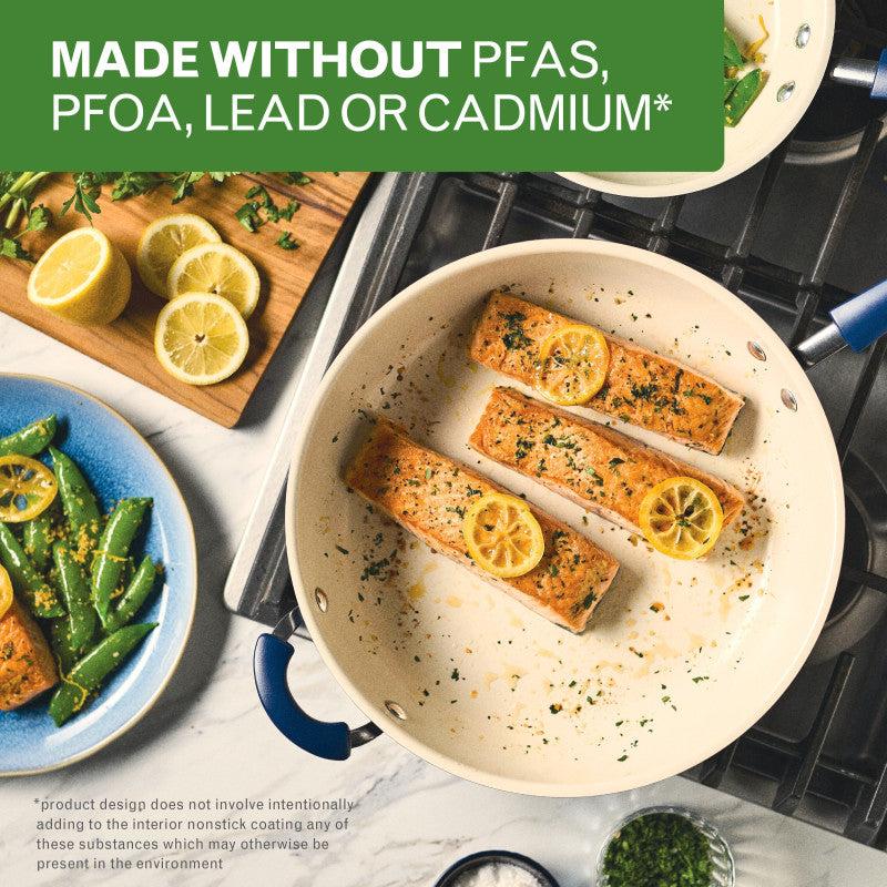 Farberware 12.5-Inch Ceramic Nonstick Frying Pan With Helper Handle