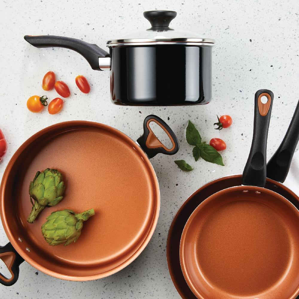 Farberware 12-Piece Copper Ceramic Nonstick Cookware Set
