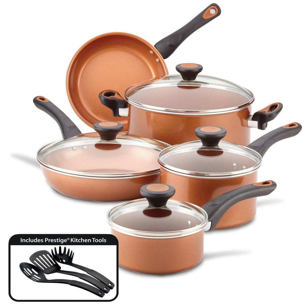 farberware 12-Piece Copper Ceramic Nonstick Cookware Set