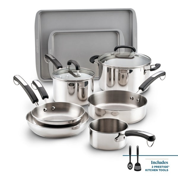 farberware 12-Piece Stainless Steel Anniversary Bundle