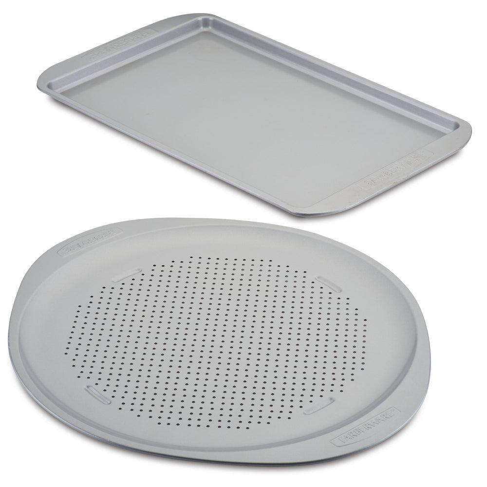farberware 2-Piece Perforated Pizza Pan and Baking Sheet Set
