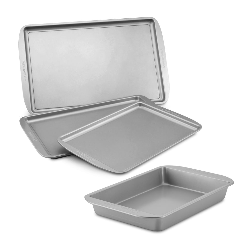 farberware 4-Piece Nonstick Cookie Pan and Cake Pan Set