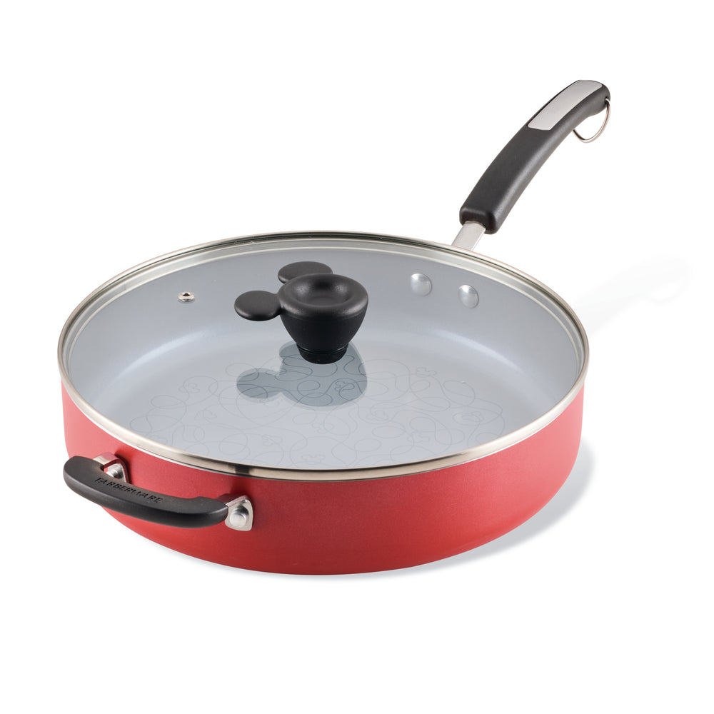 farberware Bon Voyage 4.5-Quart Ceramic Nonstick Sauté Pan with Lid and Helper Handle