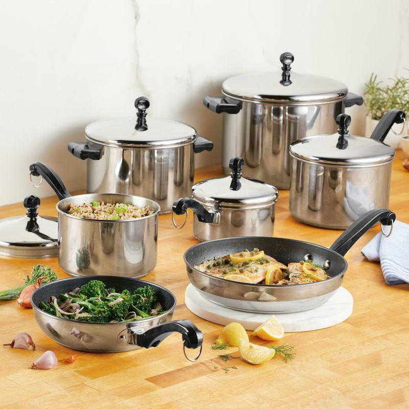 farberware Classic Series Stainless Steel 15-Piece Cookware Set