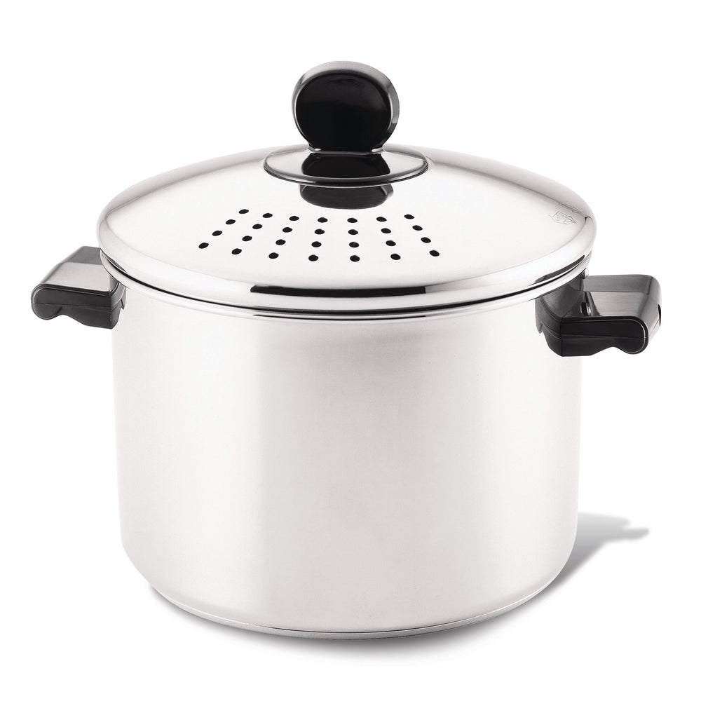 farberware Classic Series Stainless Steel 8-Quart Stockpot With Straining Lid