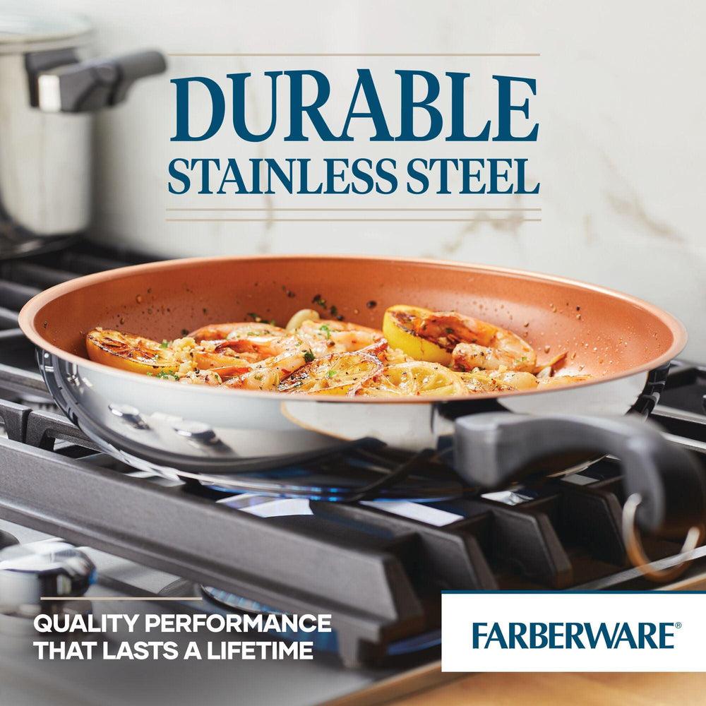Farberware Classic Traditions Ceramic Stainless Steel 12.5" Skillet