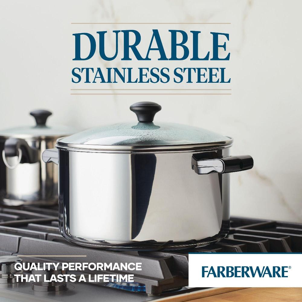 Farberware Classic Traditions Ceramic Stainless Steel 12-Piece Cookware Set