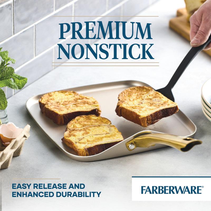 Farberware 11-Inch Square Griddle Pan Champagne