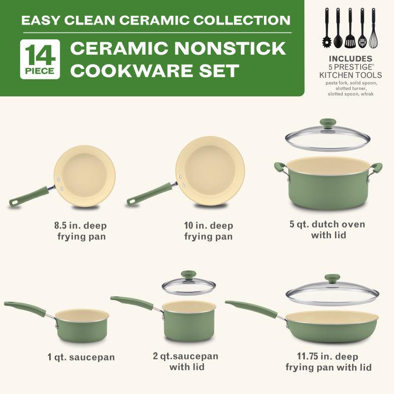 Farberware 14-Piece Ceramic Nonstick Cookware Set