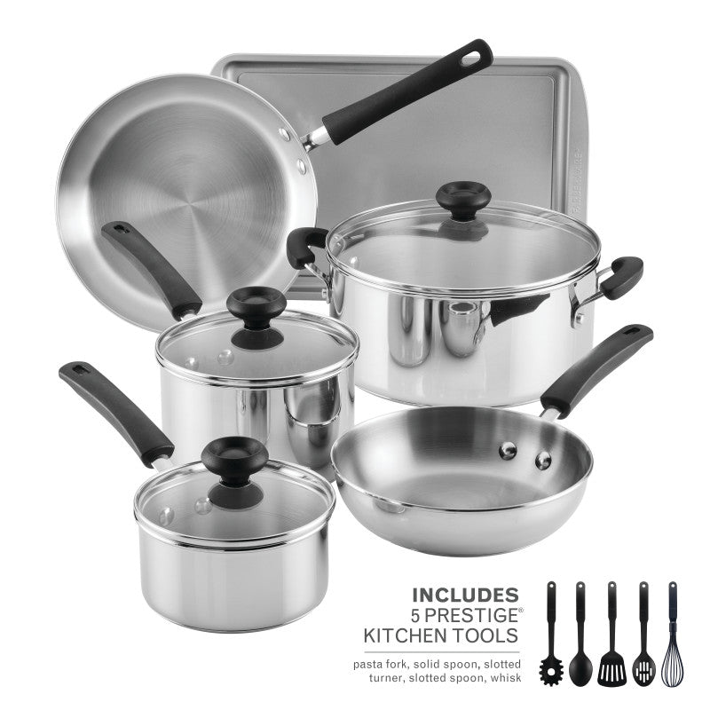 farberware 14-Piece Stainless Steel Cookware Set