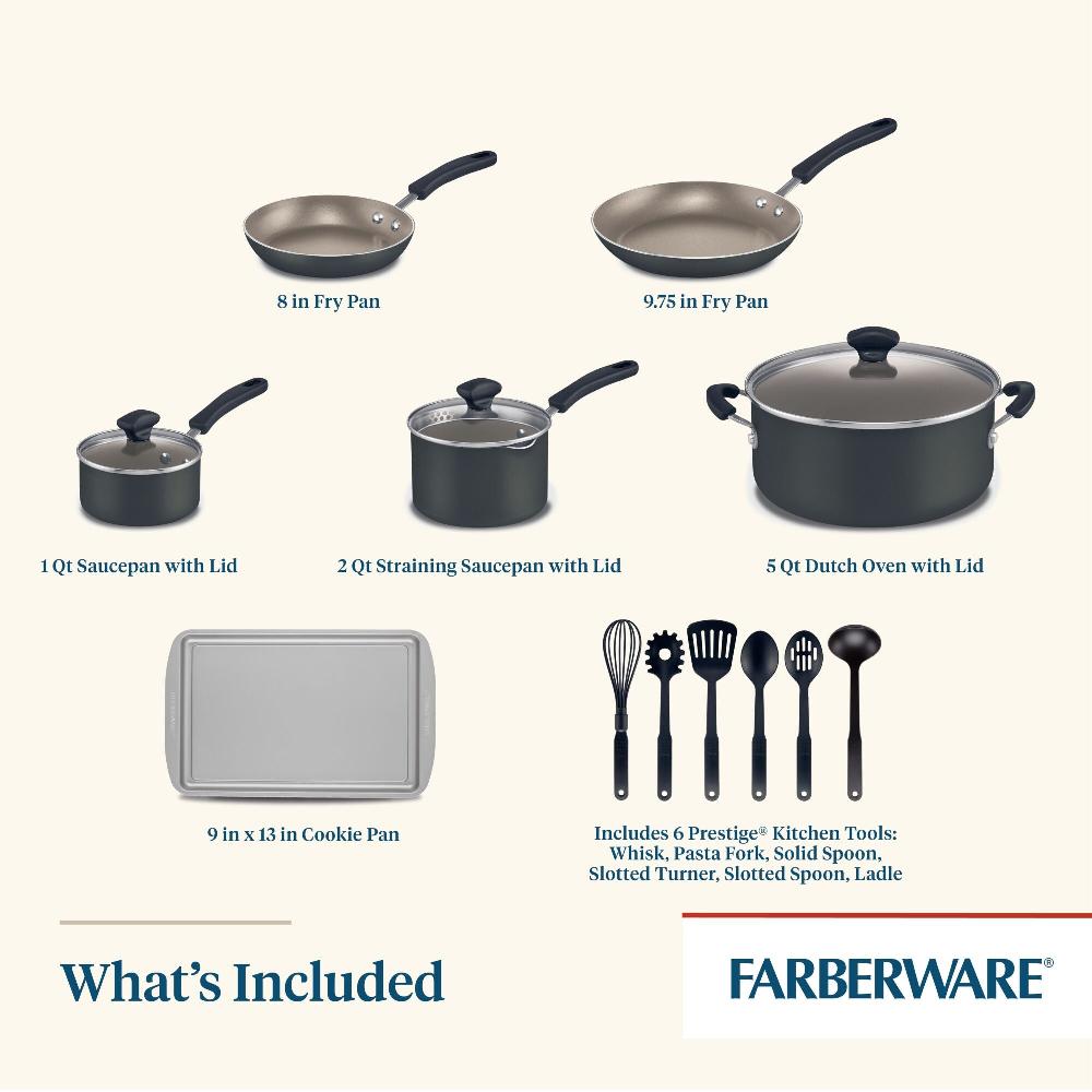 Farberware 15-Piece Nonstick Cookware Set