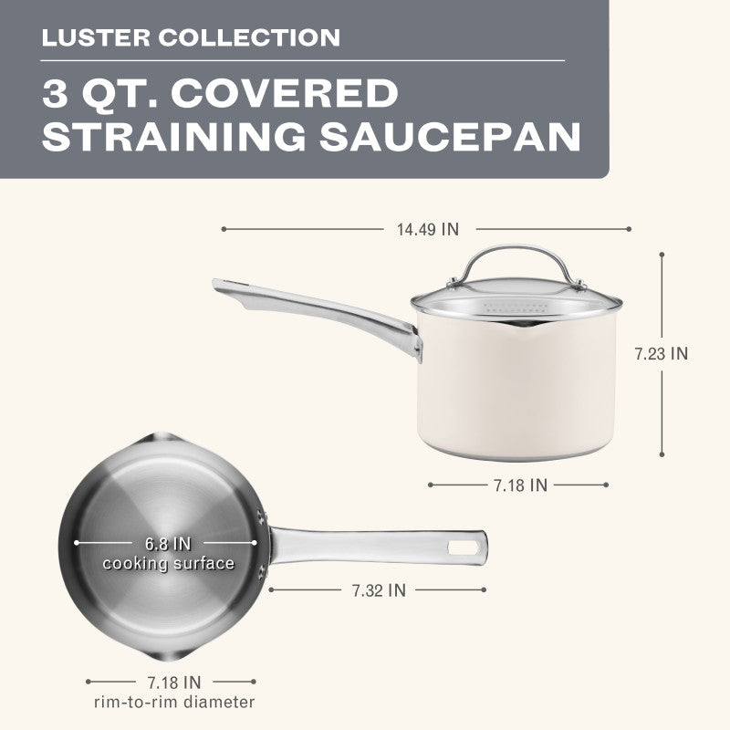 Farberware 3-Quart Straining Saucepan With Lid