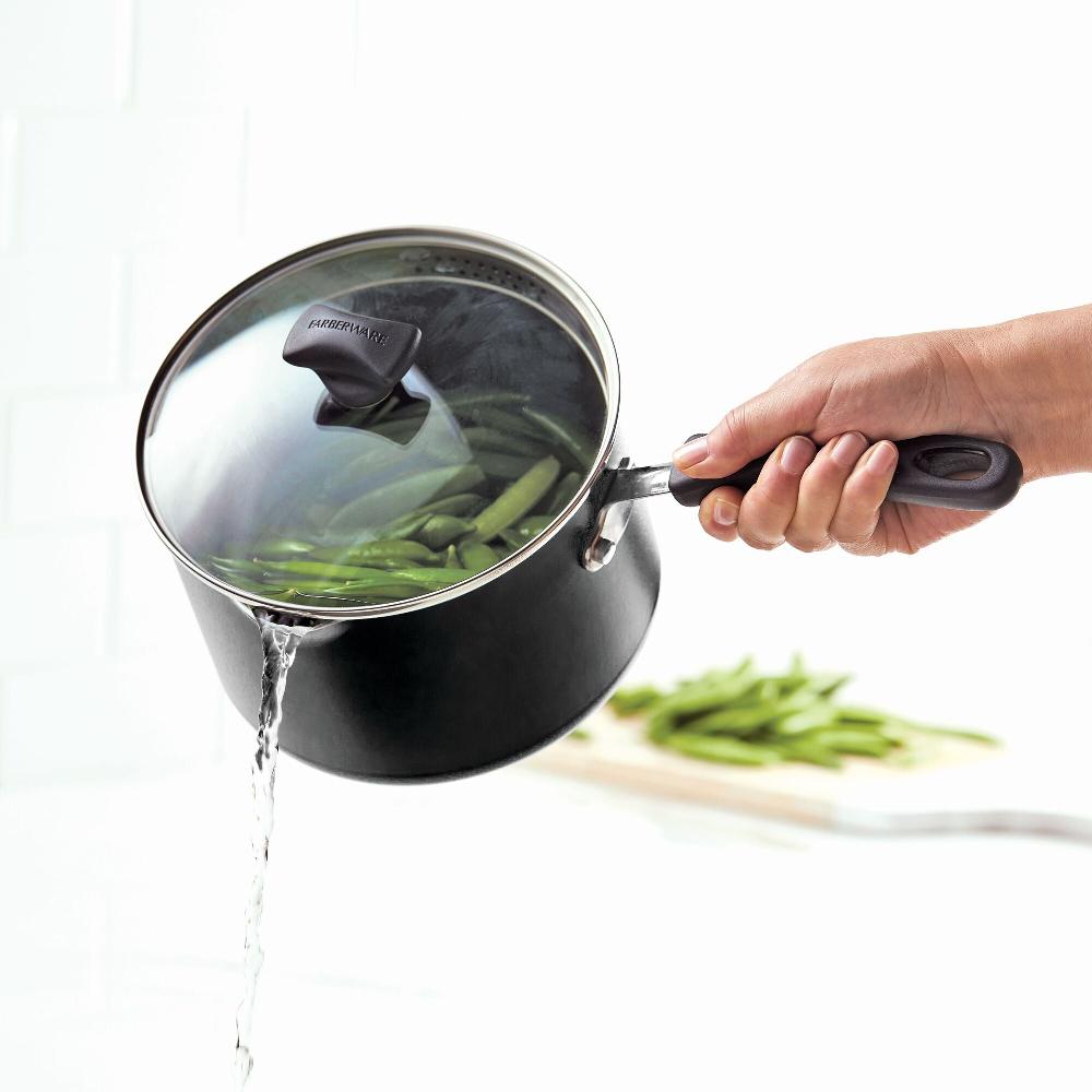 Farberware Nonstick Saucepan With Straining Lid