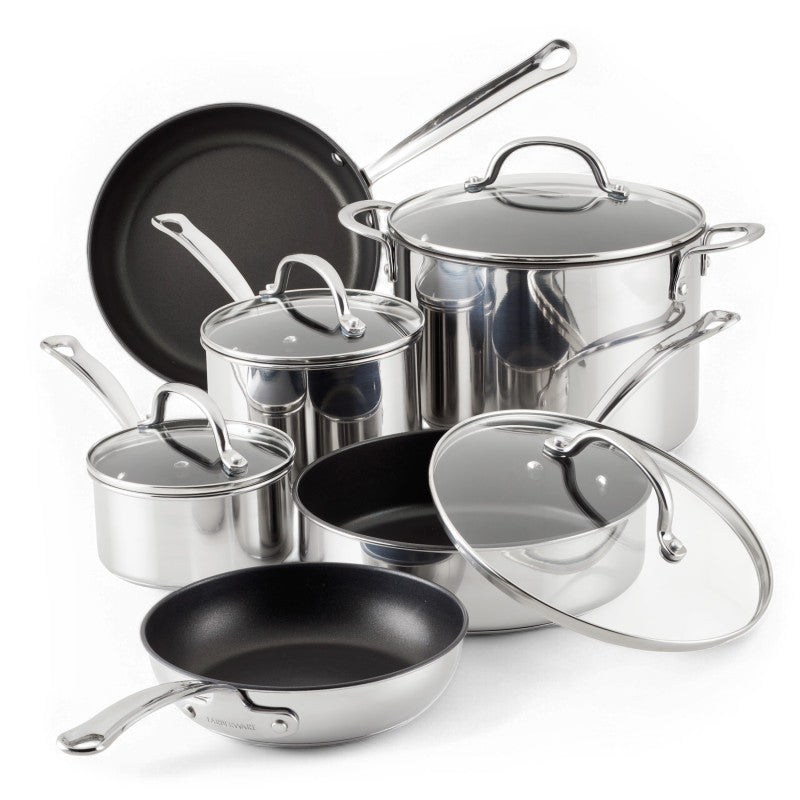 farberware Millennium Nonstick Stainless Steel 10-Piece Set