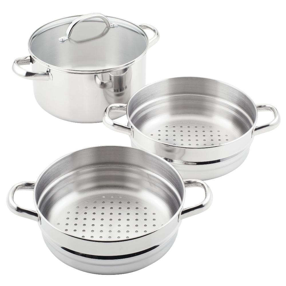 Farberware Stainless Steel 6-Quart Steamer Set With Basket