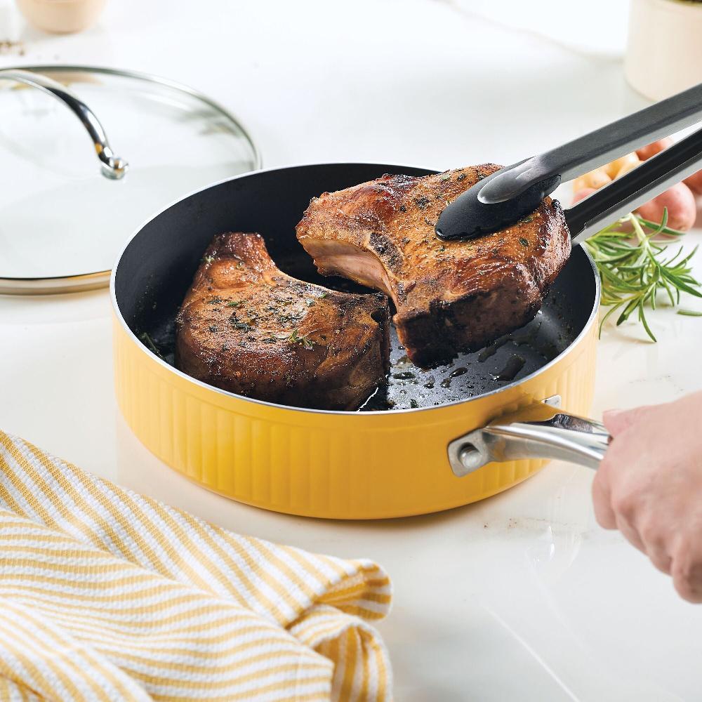 Farberware Style Nonstick Cookware Saute Pan With Lid 3-Quart