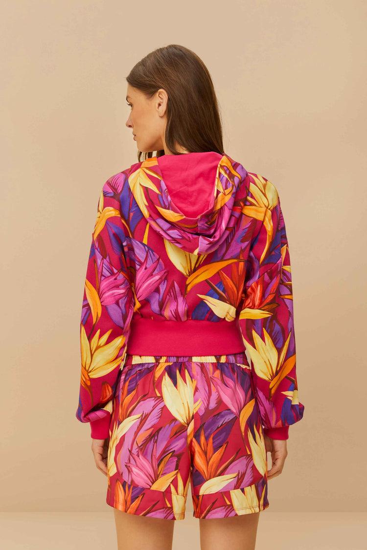 Farm Rio Adidas Birds Of Paradise Bold Pink Jacket PINK