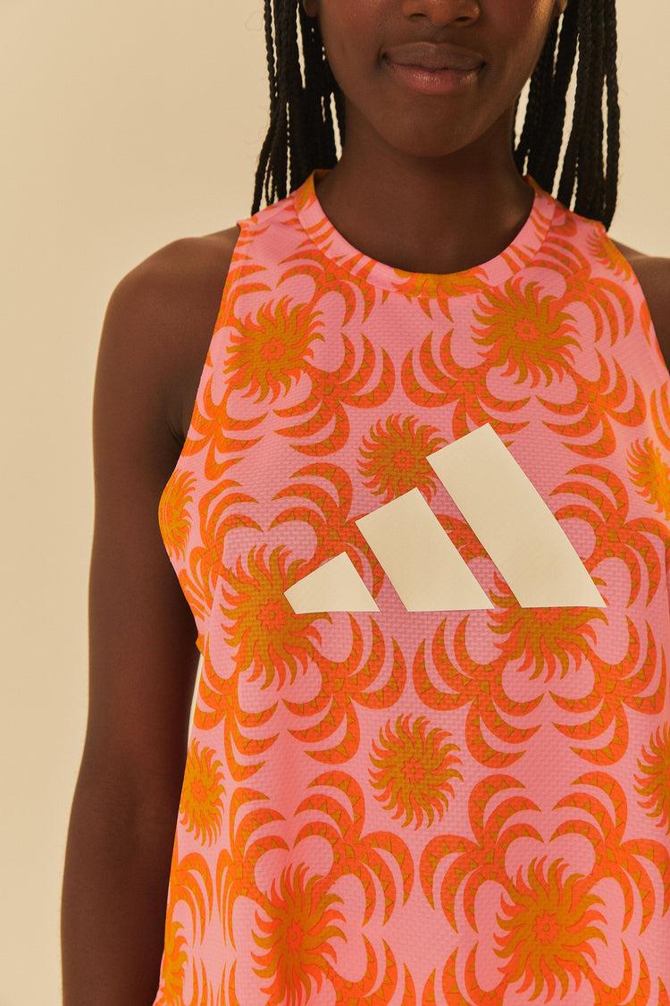 Farm Rio Adidas Farm Palm Flower Pink Trn Tank PINK
