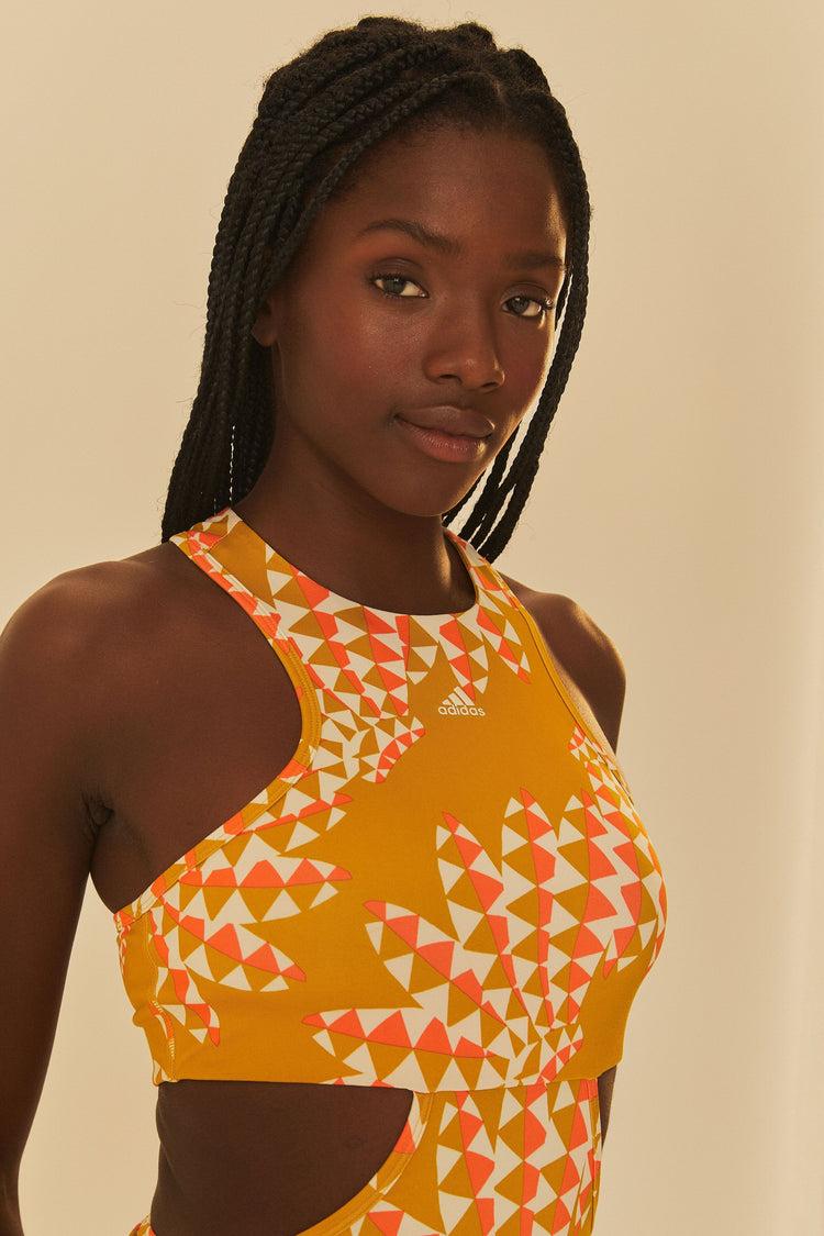 Farm Rio Adidas Farm Psychedelic Wave Green Dress GREEN