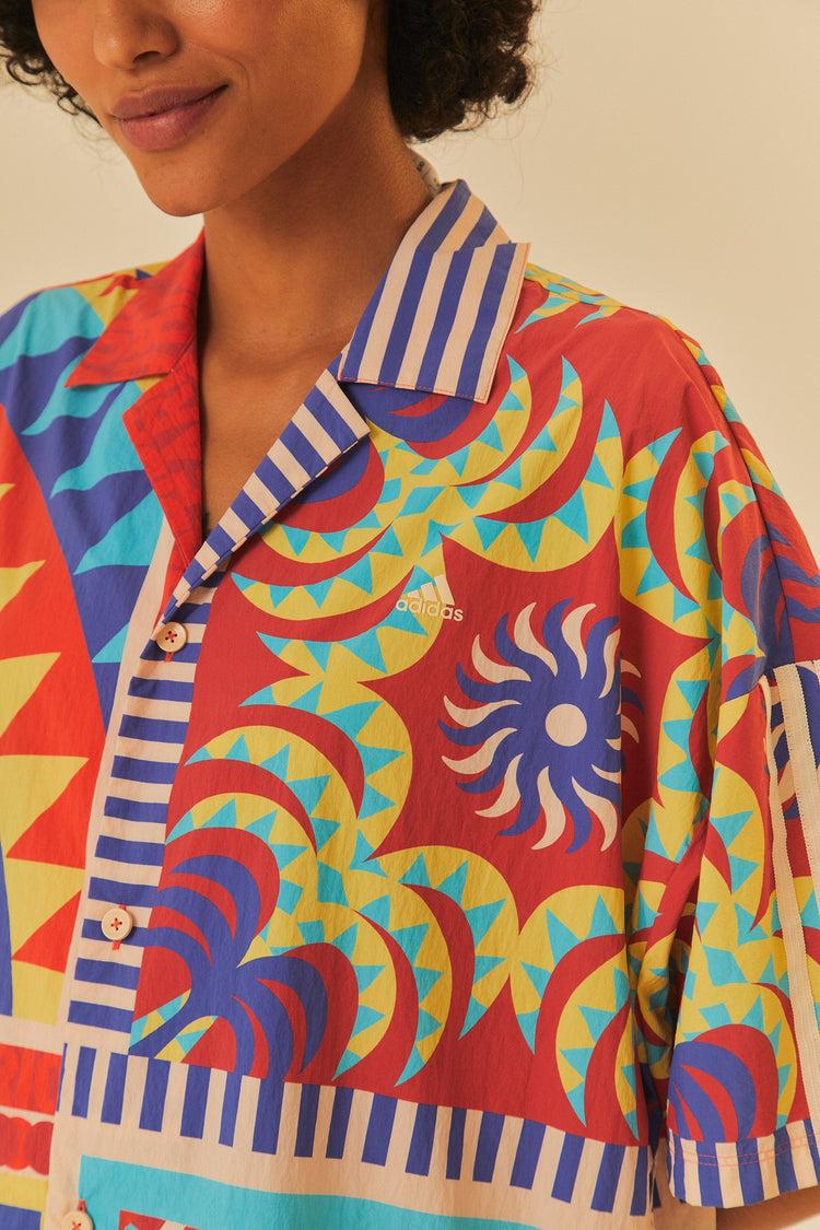 Farm Rio Adidas Farm Solar Kaleidoscope Blue Top BLUE