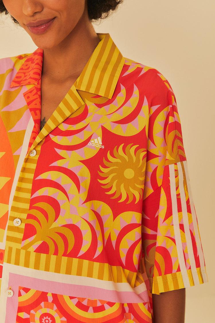 Farm Rio Adidas Farm Solar Kaleidoscope Pink Top PINK