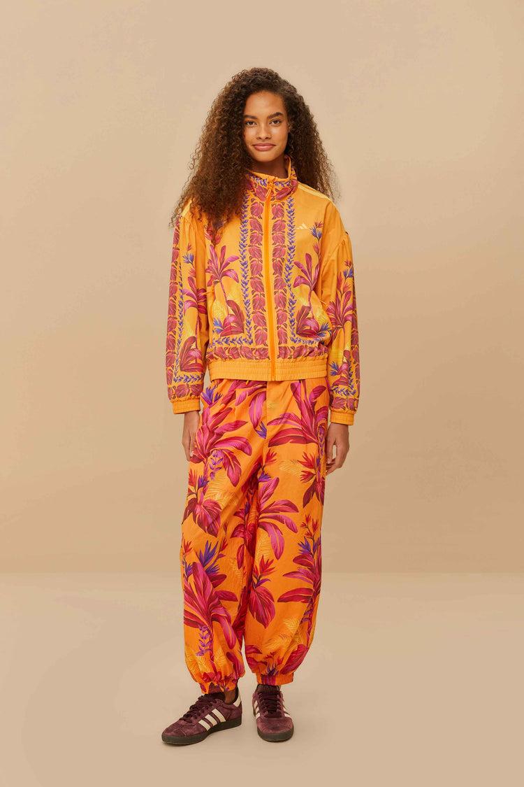 Farm Rio Adidas Tropical Breeze Bright Orange Jacket ORANGE