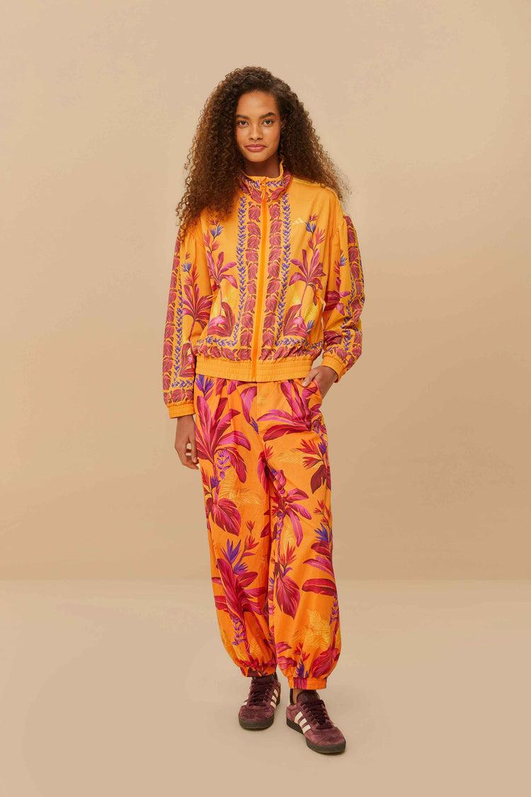 farm rio adidas tropical breeze bright orange pants ORANGE