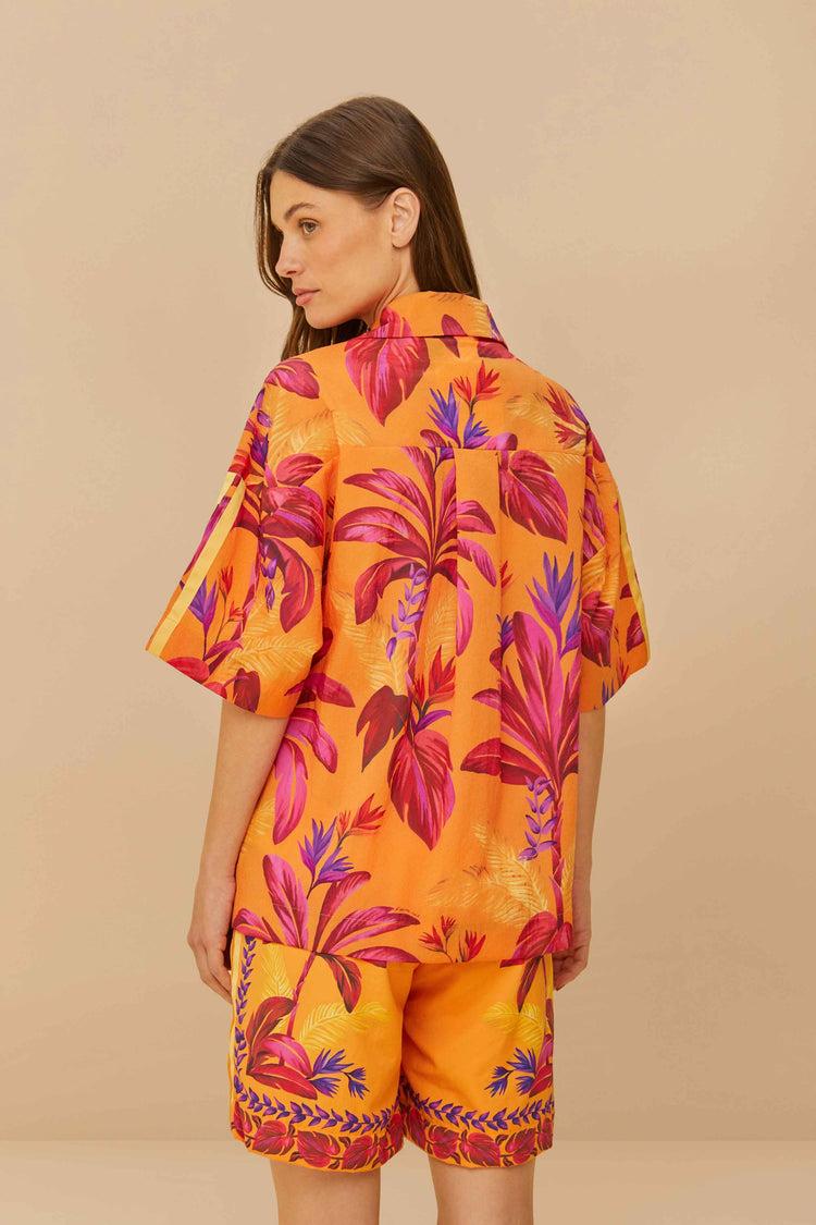 Farm Rio Adidas Tropical Breeze Bright Orange Shirt ORANGE