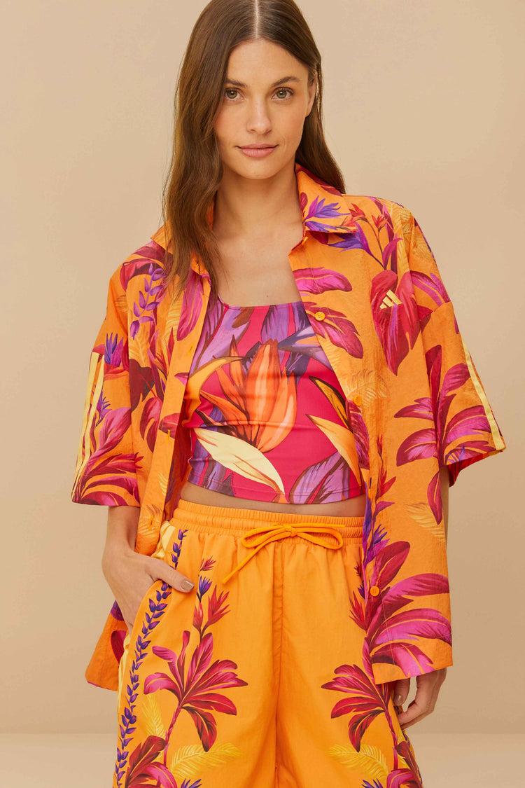 farm rio adidas tropical breeze bright orange shirt ORANGE