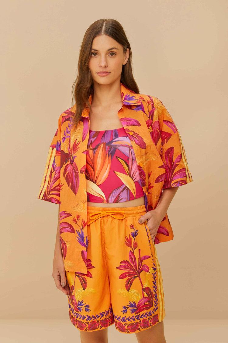 farm rio adidas tropical breeze bright orange short ORANGE