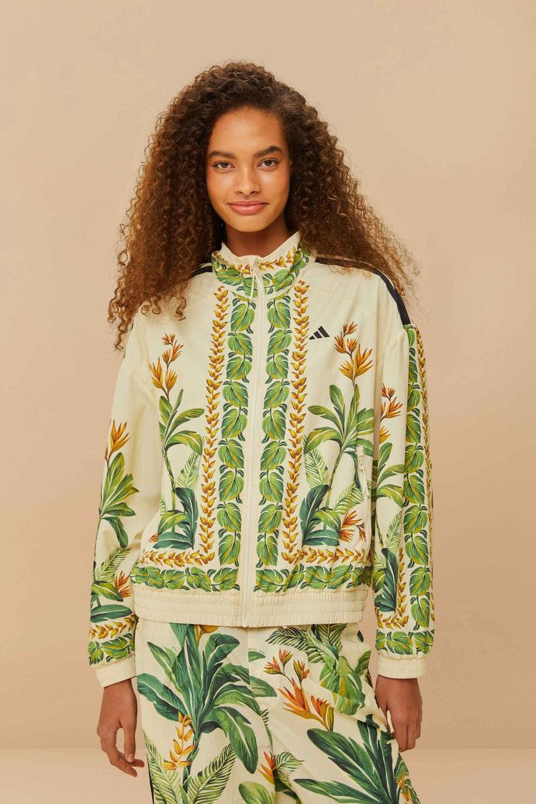 farm rio adidas tropical breeze cream white jacket CREAM