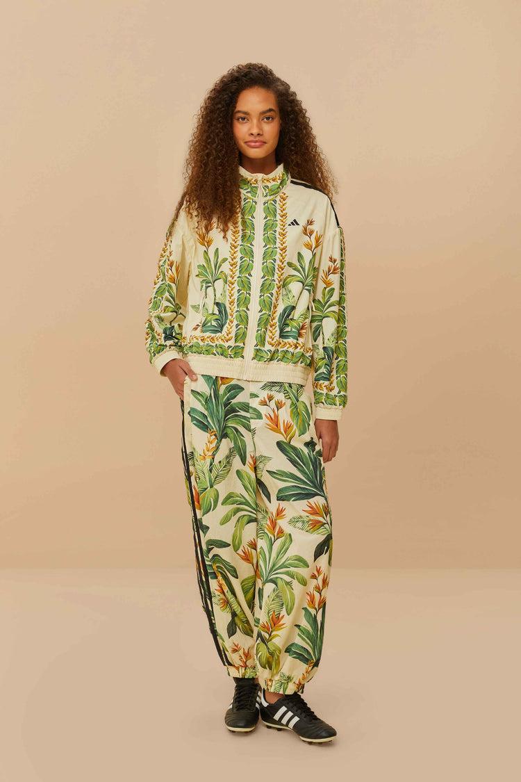 farm rio adidas tropical breeze cream white pants CREAM