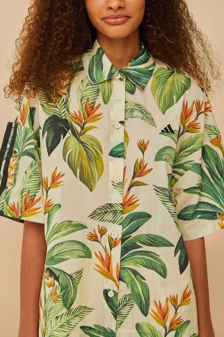 Farm Rio Adidas Tropical Breeze Cream White Shirt CREAM