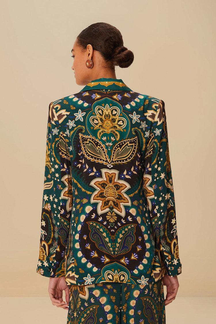 Farm Rio Black Jaipur Lenzing™ Ecovero™ Viscose Blazer JAIPUR BLACK