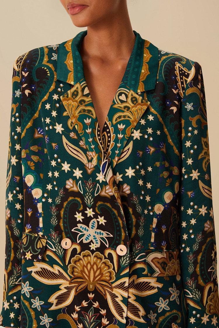 Farm Rio Black Jaipur Lenzing™ Ecovero™ Viscose Blazer JAIPUR BLACK