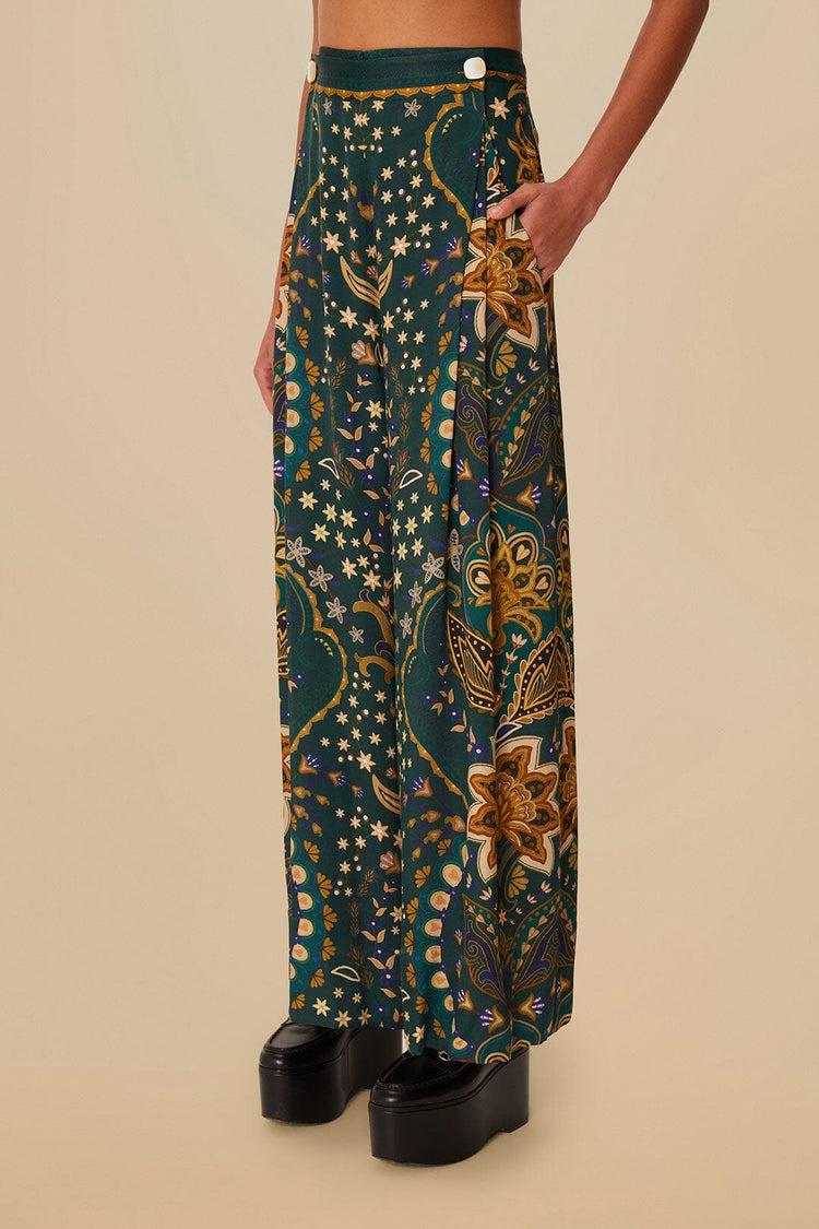 Farm Rio Black Jaipur Lenzing™ Ecovero™ Viscose Flare Pants JAIPUR BLACK