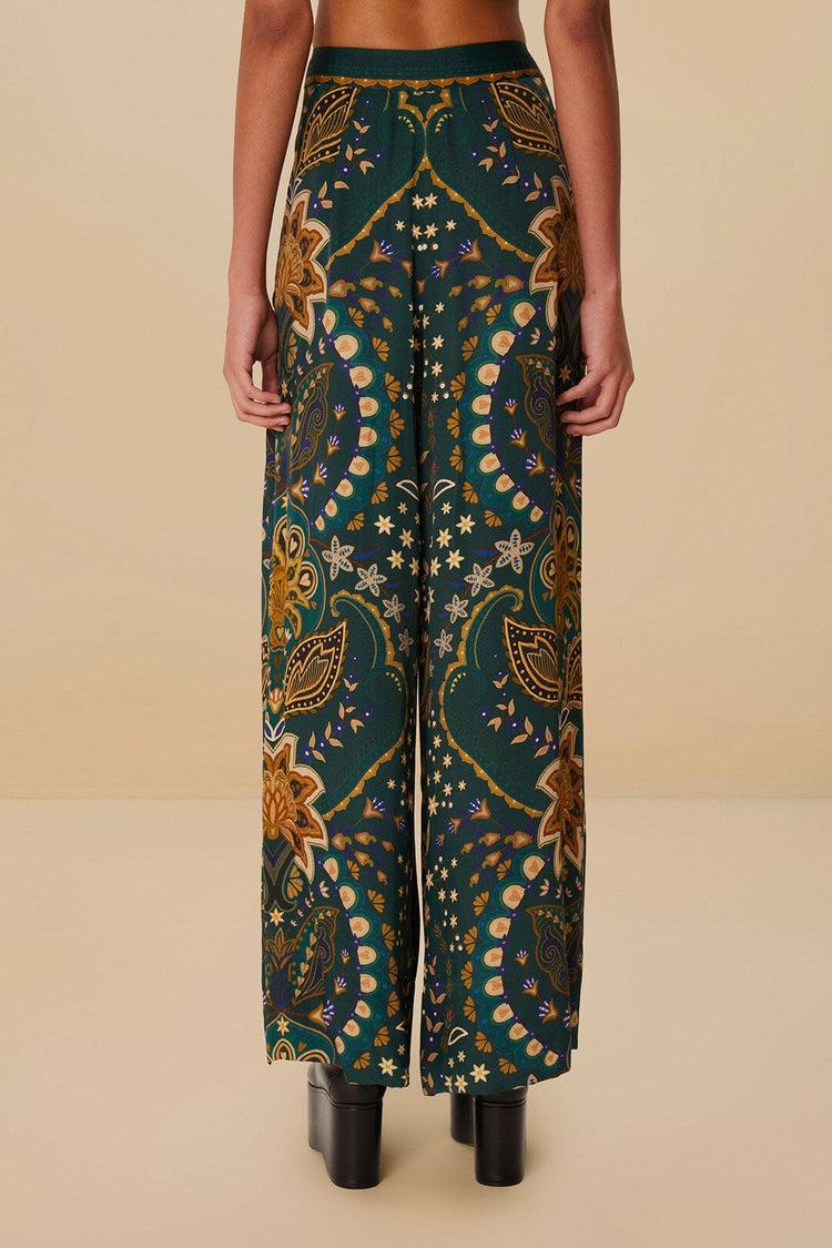 Farm Rio Black Jaipur Lenzing™ Ecovero™ Viscose Flare Pants JAIPUR BLACK