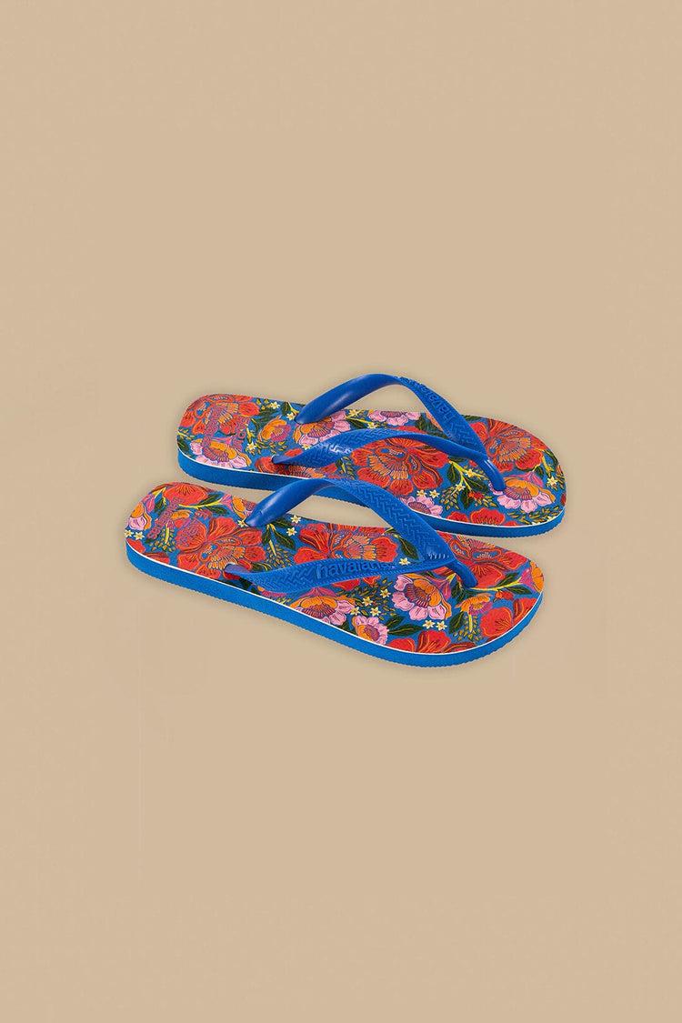 Farm Rio Blue Flowers Garden Havaianas Sandals FLOWERS GARDEN BLUE