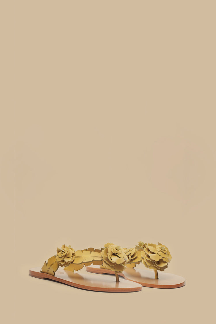 Farm Rio Buttermilk Blooming Flat Sandal BUTTERMILK