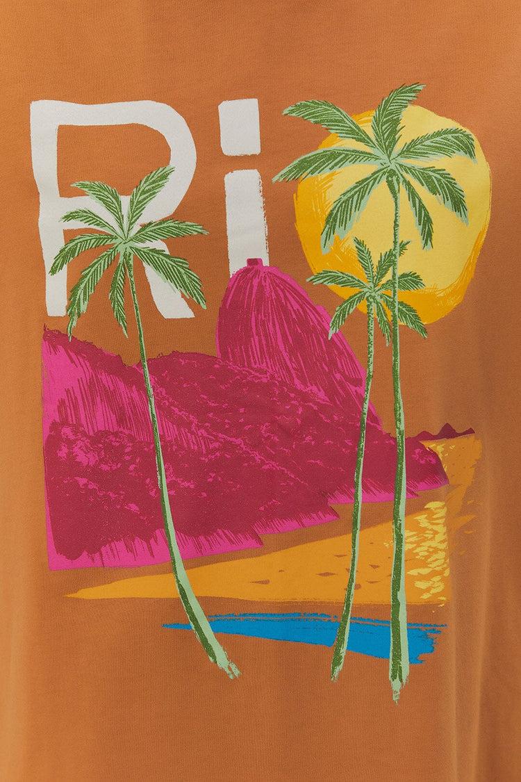 Farm Rio Caramel Rio Organic Cotton Relaxed T-shirt CARAMEL