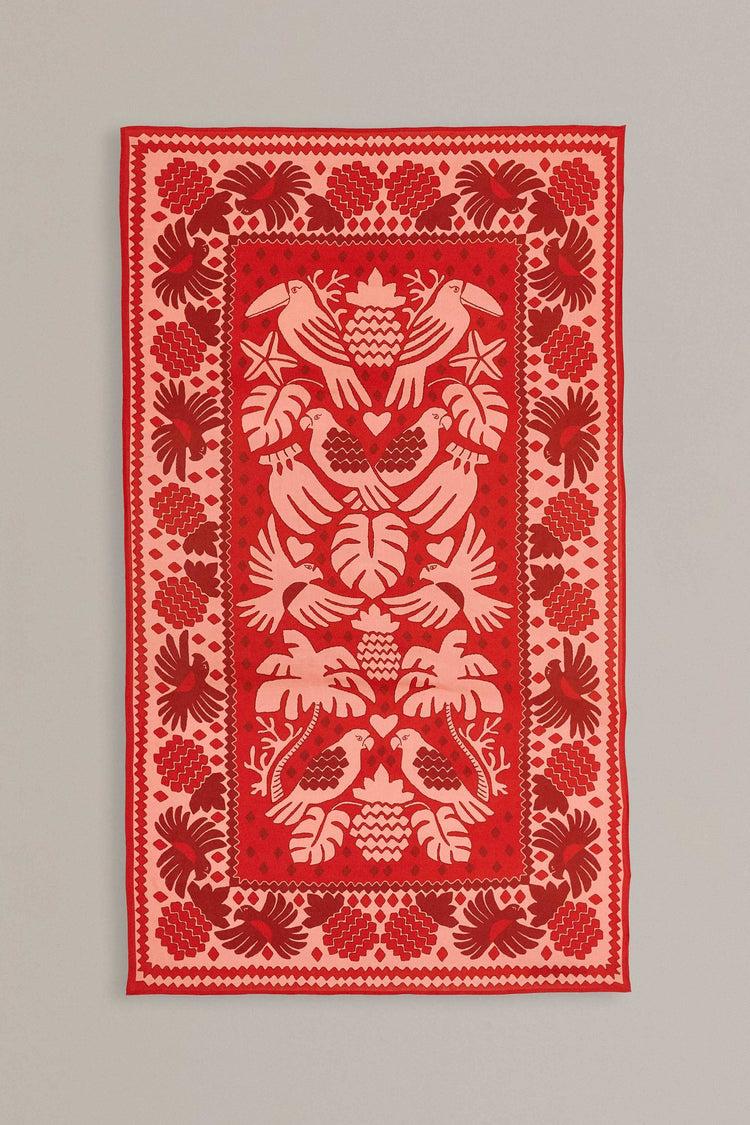 Farm Rio Day And Night Scarves Go Tropical Tablecloth MULTI