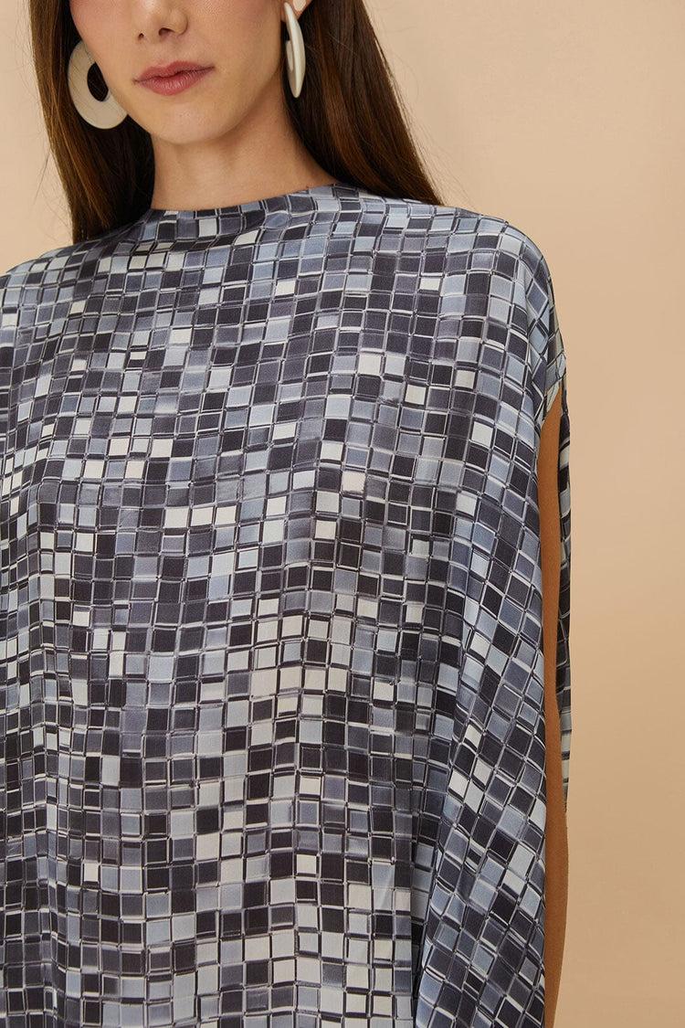 Farm Rio Disco Ball Sleeveless Midi Dress DISCO BALL MULTICOLOR