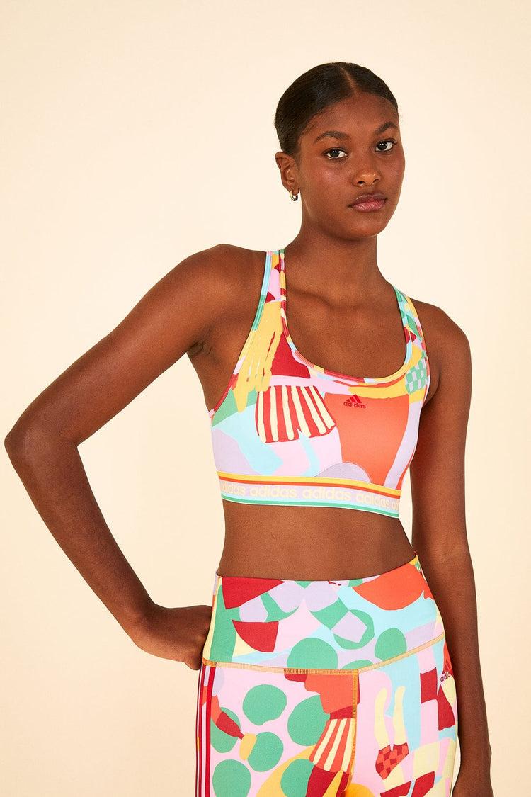 farm rio adidas farm medium-support bra gold GOLD