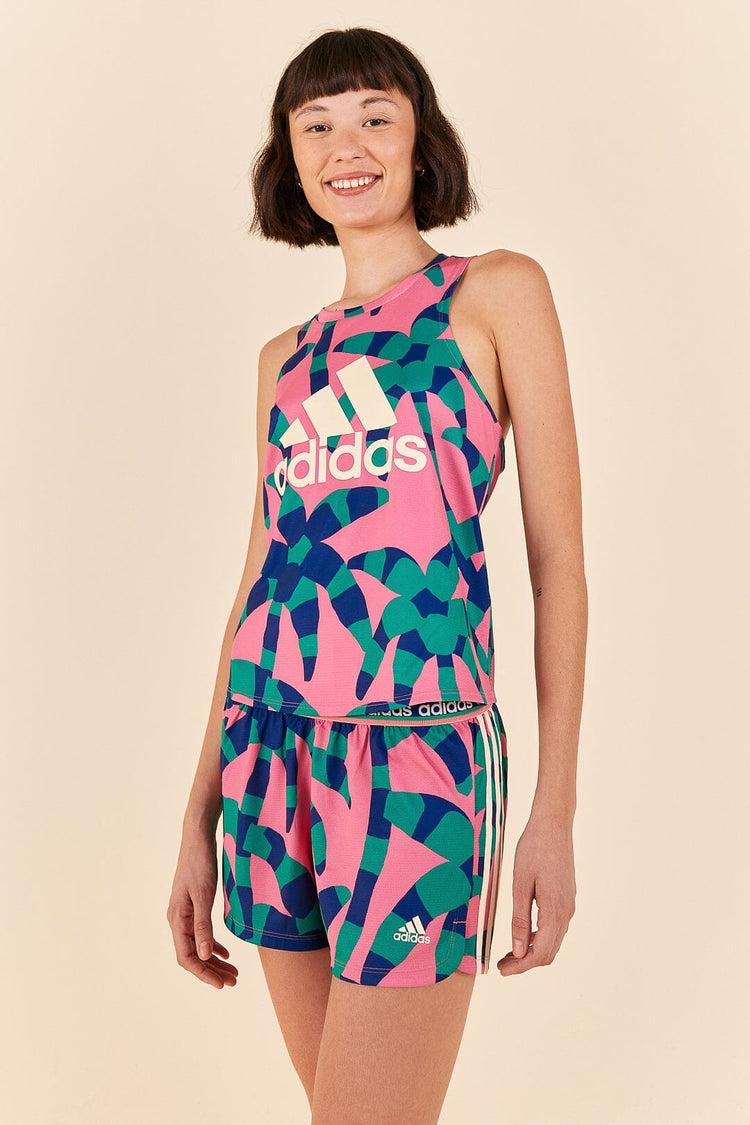 farm rio adidas farm pacer shorts magenta MAGENTA