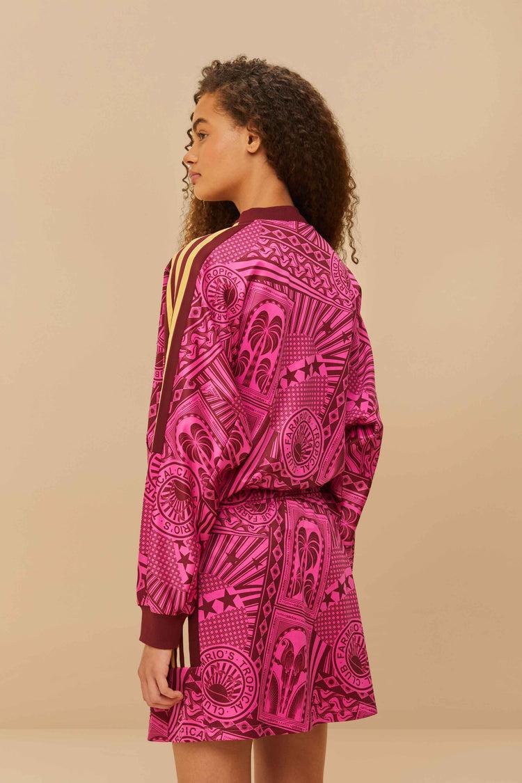 Farm Rio Adidas Tropical Club Pink Skirt FUCHSIA