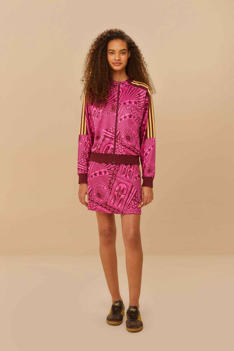 farm rio adidas tropical club pink skirt FUCHSIA