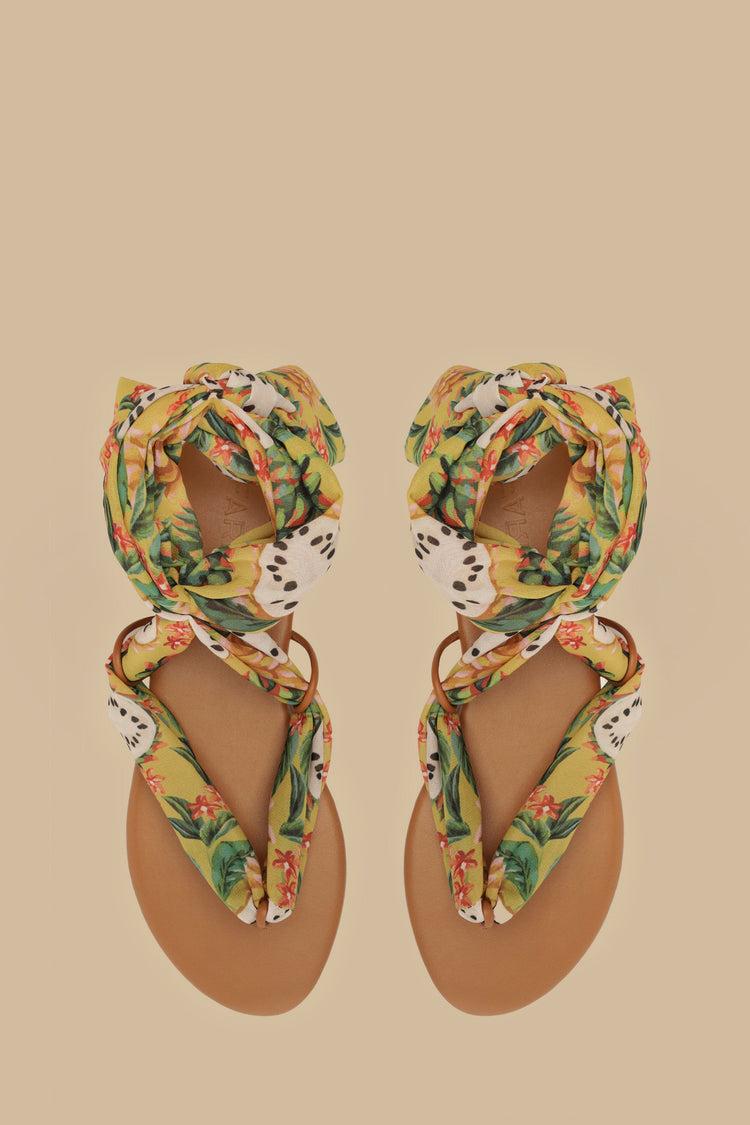 Farm Rio Biriba Scarf Strap Sandal BIRIBA