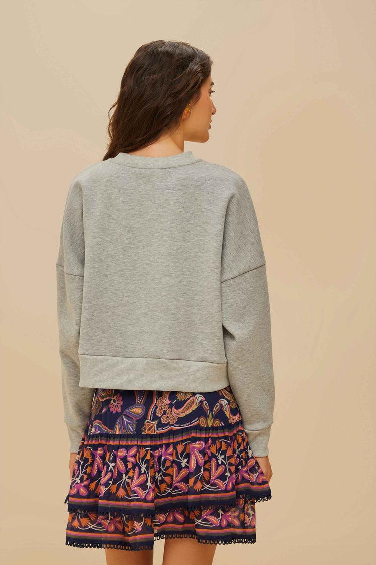 Farm Rio Farm Rio Flowers Pullover GREY