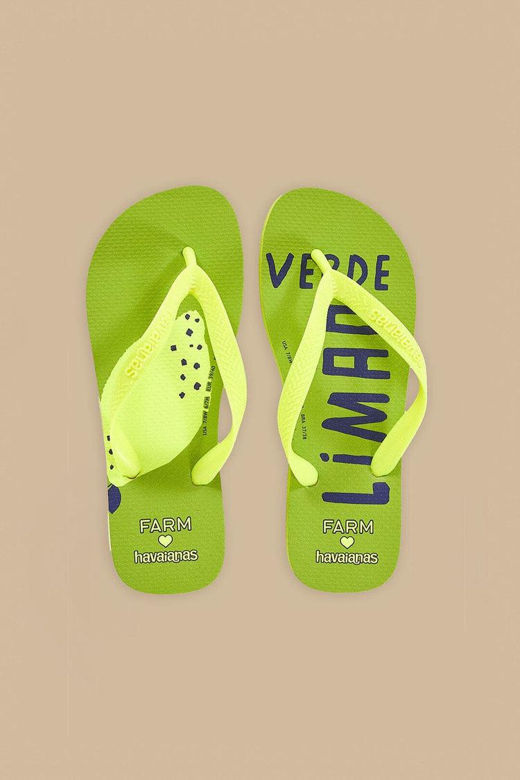 farm rio green lime havaianas sandals GREEN LIME