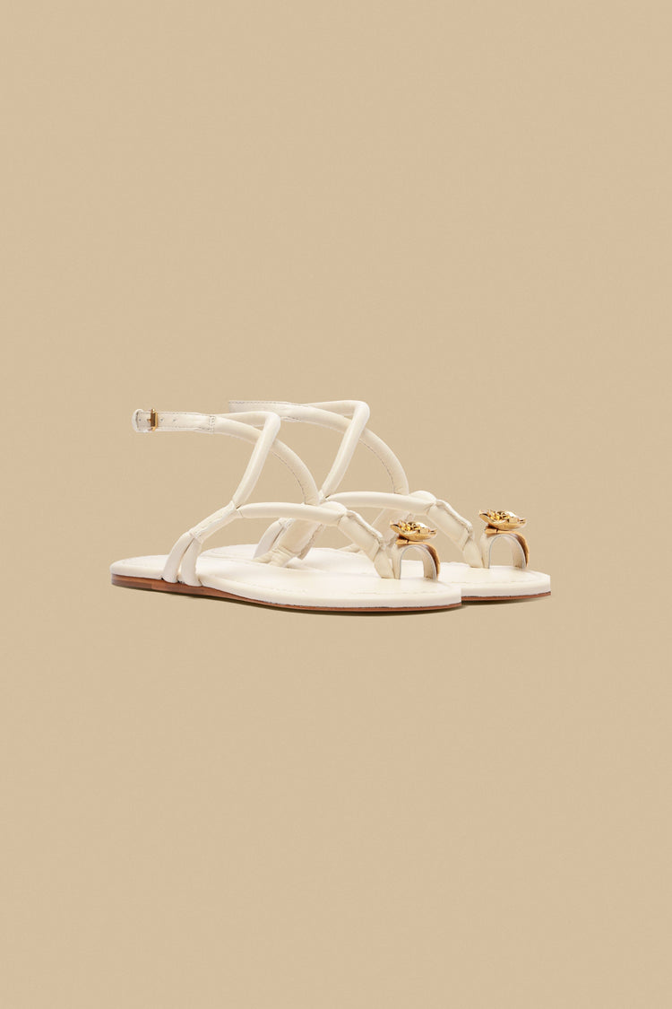 Farm Rio Ivory Toe Ring Strappy Sandal IVORY